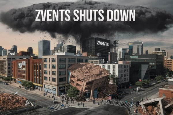 "Zvents logo with a closed sign, symbolizing the platform's shutdown and its impact on event discovery."