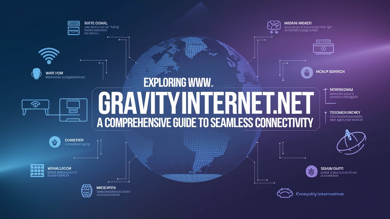 "Seamless connectivity concept with a high-speed internet network illustration, representing www.gravityinternetnet's services."