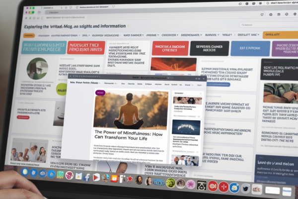 A sleek representation of the Vital-Mag.net blog interface, showcasing articles, updates, and a vibrant knowledge hub.